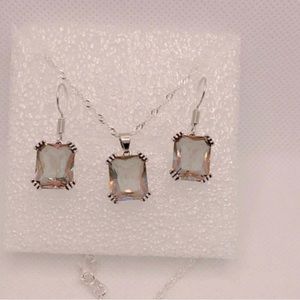 S925 Mystic Rainbow Crystal Pendant Set